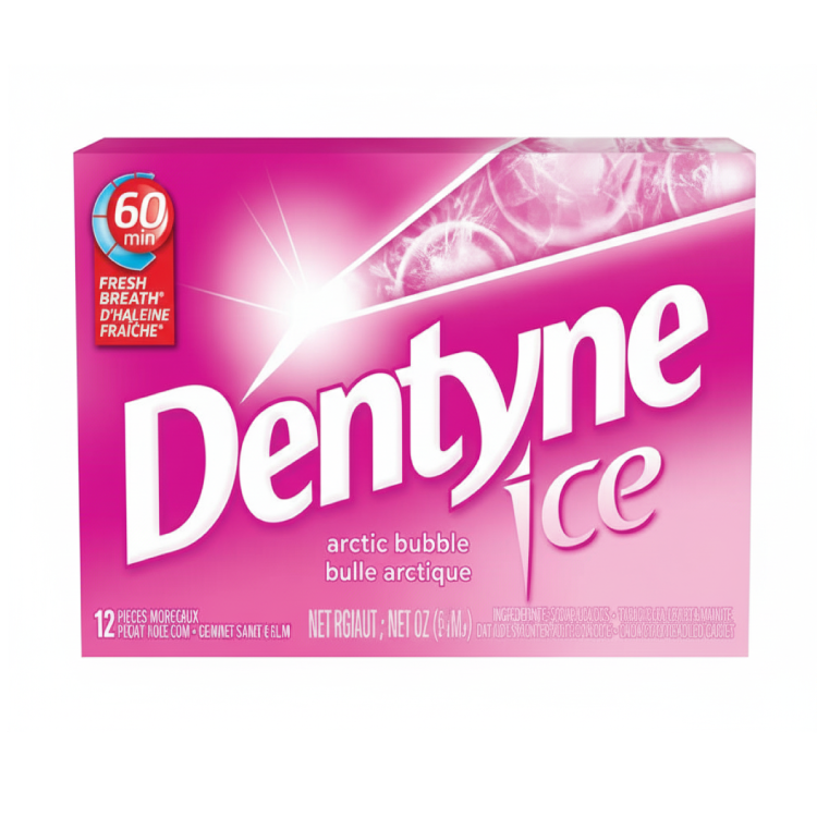 Dentyne Arctic Bubble Sugar-Free Gum (12 Pieces per Pack)