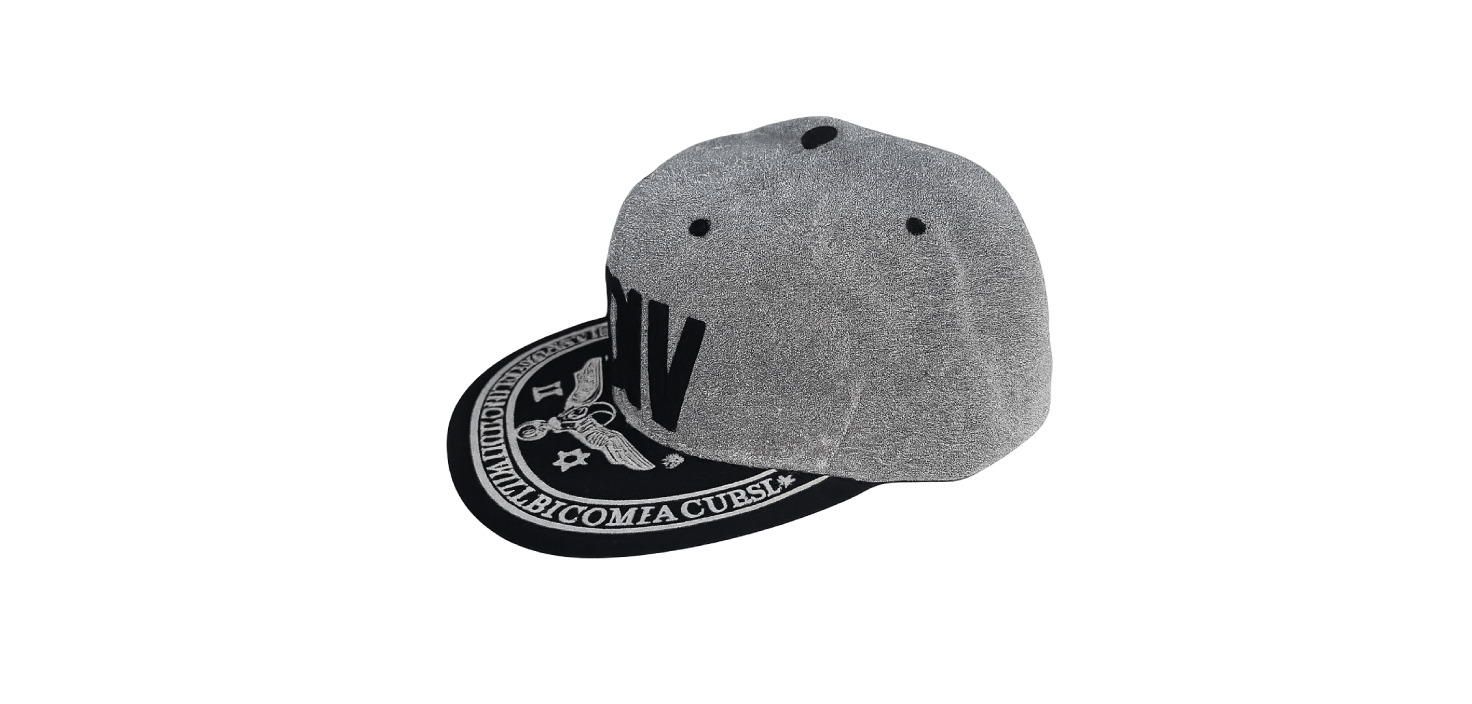Grey & Black “MDIV” Urban Graphic Snapback Cap - Image 3