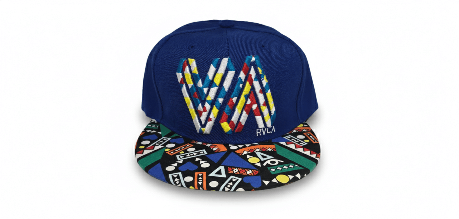 Blue Multicolor VA Embroidered Snapback Cap