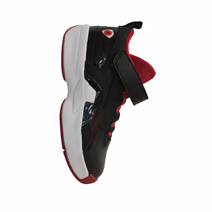 Red & Black Basketball Strap Sneaker - Image 4