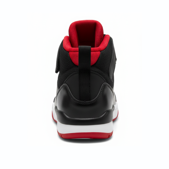 Red & Black Basketball Strap Sneaker - Image 3