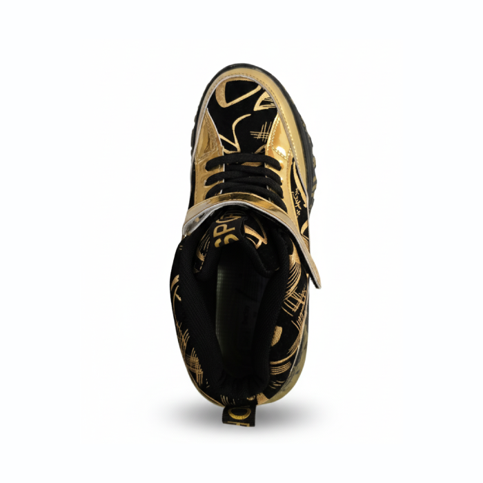 Metallic Gold High-Top Sneakers - Image 2