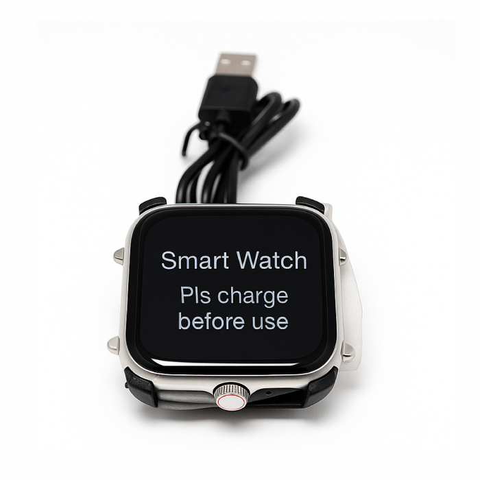 Generic Smart Watch – White Strap Fitness & Notification Watch
