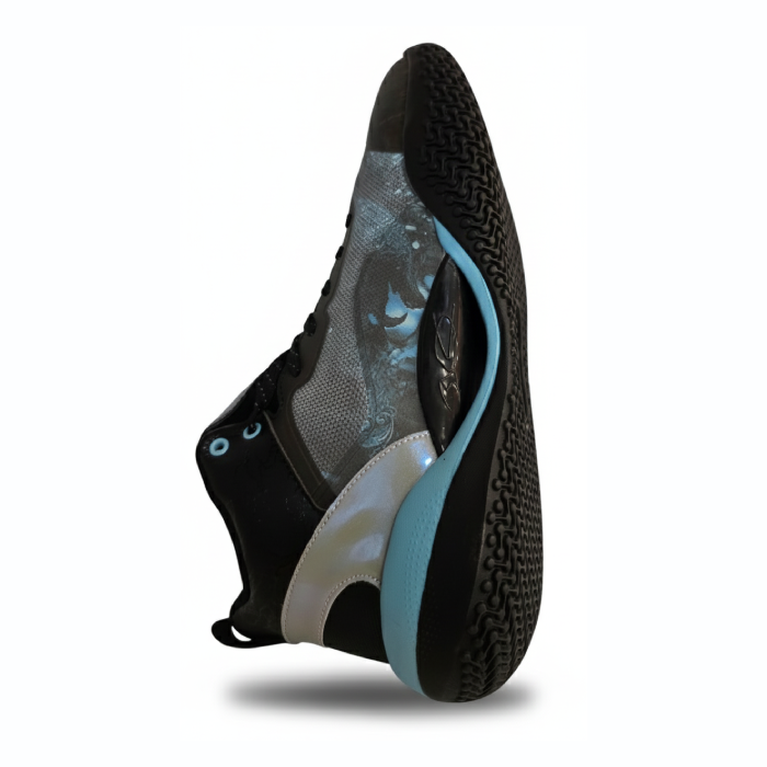 Blue & Black Graphic High-Top Performance Sneaker